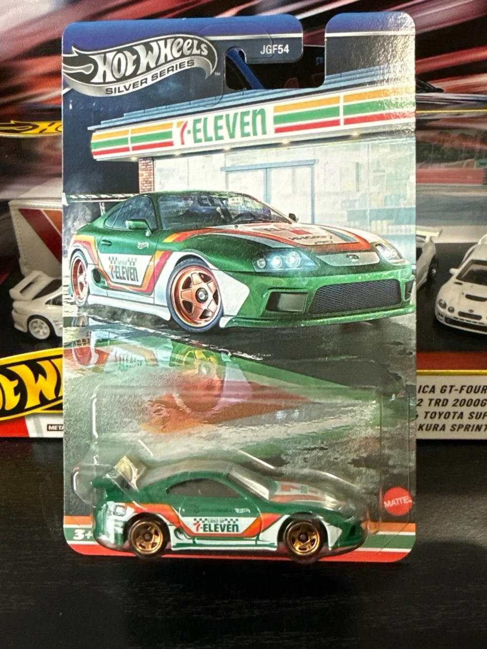 Hot Wheels Silver Series 7-Eleven Green Die-Cast Race Car